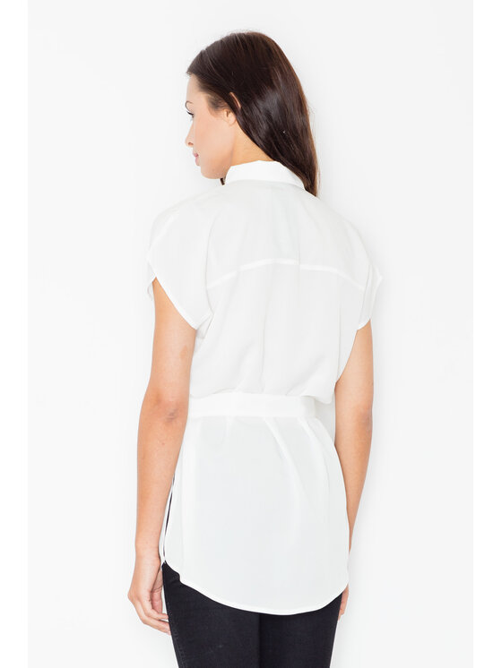 FIGL FIGL Blúzka M463 Écru Regular Fit