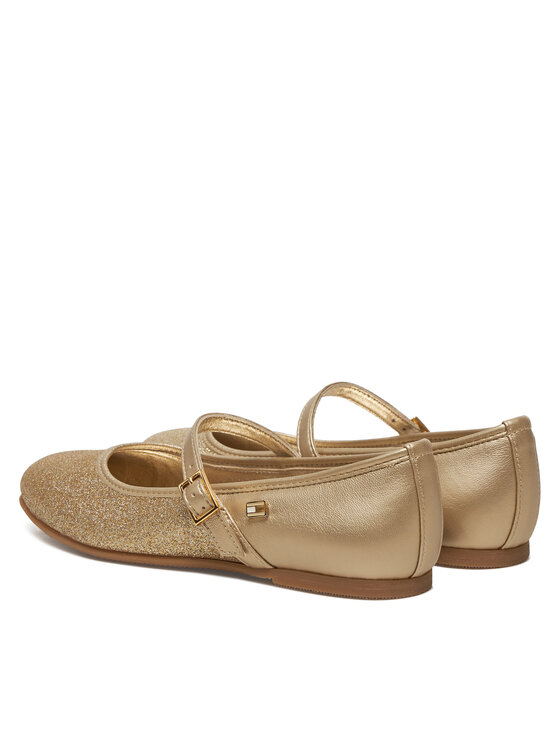 Tommy Hilfiger Tommy Hilfiger Μπαλαρίνες Ballerina T4A3-33930-0572 S Χρυσό