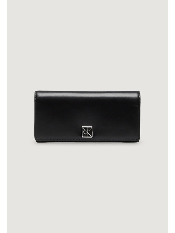Calvin Klein Calvin Klein Portafoglio EMBLEM HW PEBBLE LONG BIFOLD Nero