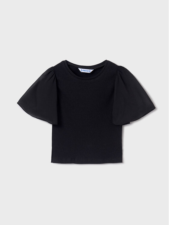 Mayoral Mayoral Блузка 6004 Чорний Slim Fit