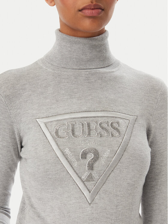 Guess Guess Krekls ar augstu apkakli W6BR54 Z1455 Gaiši pelēka Regular Fit