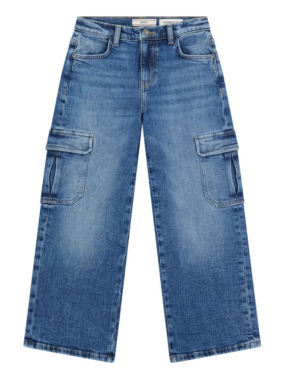 Guess Kids Guess Kids Spodnie materiałowe 180467 Niebieski Regular Fit