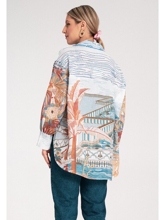 FIGL FIGL Πουκάμισο M1146 Μπλε Oversize