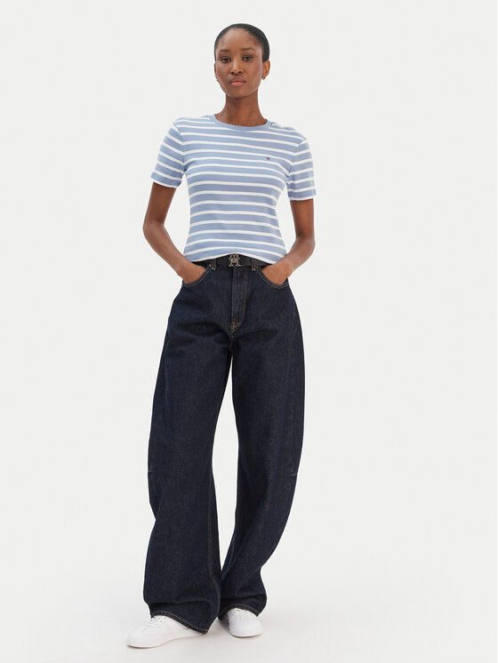 Tommy Hilfiger Tommy Hilfiger Marškinėliai New Cody WW0WW40587 Žydra Slim Fit