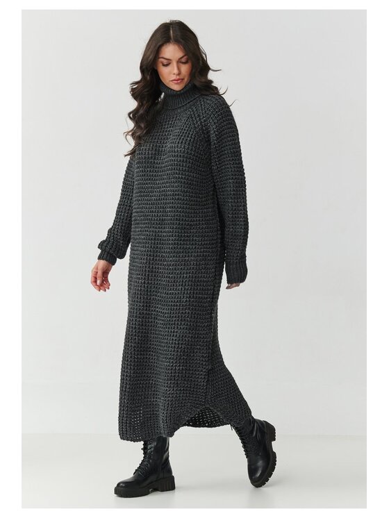 Makadamia Makadamia Sweter S162 Szary Loose Fit