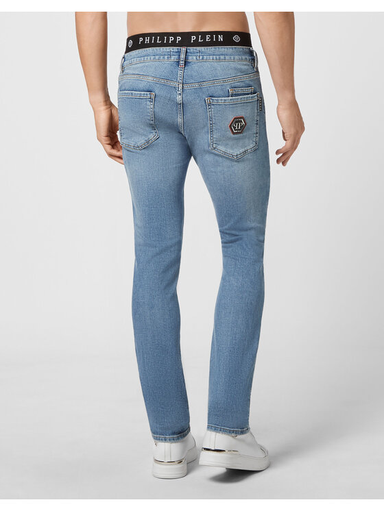 PHILIPP PLEIN PHILIPP PLEIN Džínsy 441 Modrá Straight Leg