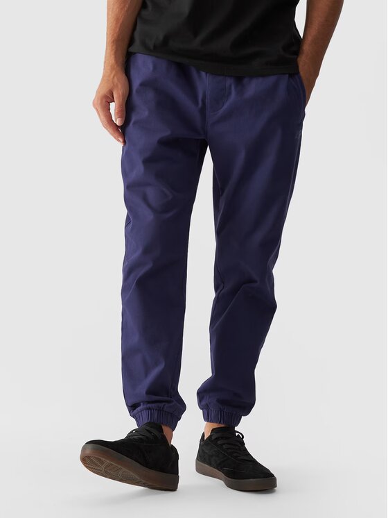 4F 4F Bavlnené nohavice 4FWMM00TTROM0944-31S Modrá Regular Fit