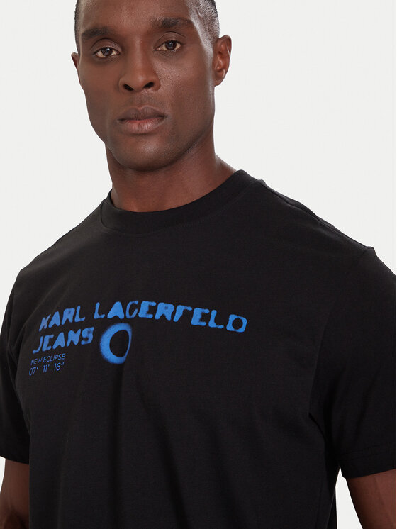 Karl Lagerfeld Jeans Karl Lagerfeld Jeans T-Shirt A4M17022 Czarny Regular Fit