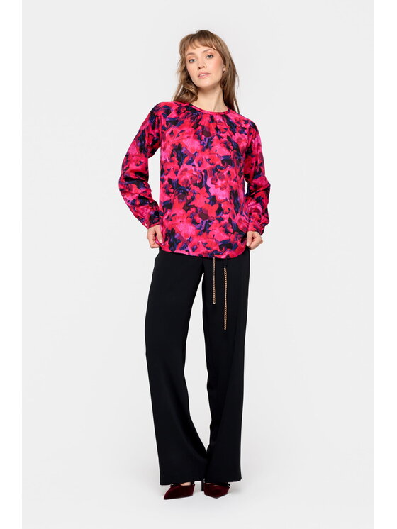 EMOI EMOI Bluzka elegancka w zjawiskowych kolorach Różowy Feminine Fit