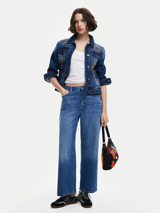 Desigual Desigual Jeans jakna Atenas 24WWED18 Modra Regular Fit