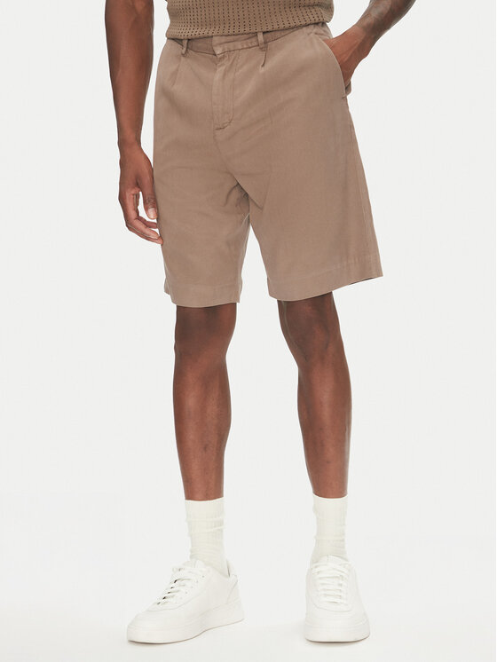 Lindbergh Lindbergh Šortky z materiálu 30-505054 Béžová Wide Fit