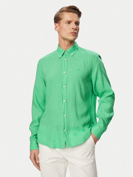BOSS Cămașă H-Liam 50556077 Verde deschis Regular Fit
