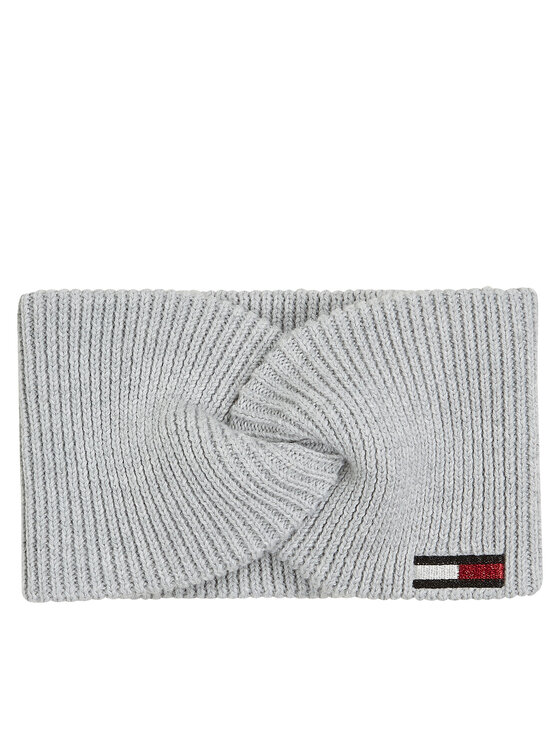 Tommy Hilfiger Textilná čelenka Elongated Flag AW0AW16776 Sivá