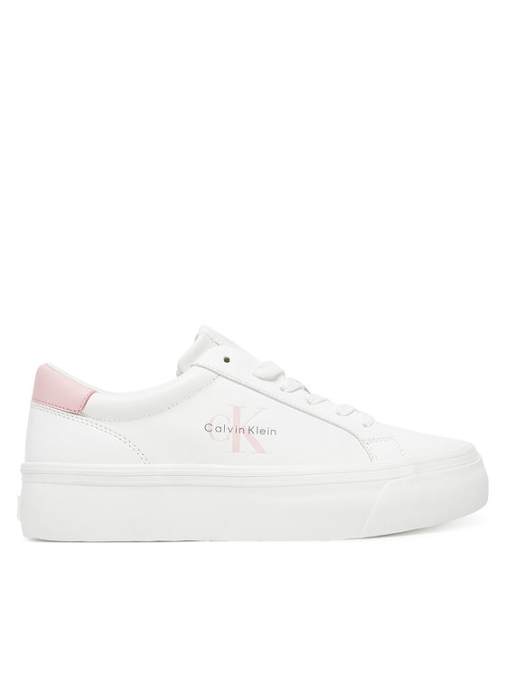 Sneakers Calvin Klein Jeans Vulc Flatf Lth Logo Tag YW0YW01873 Alb