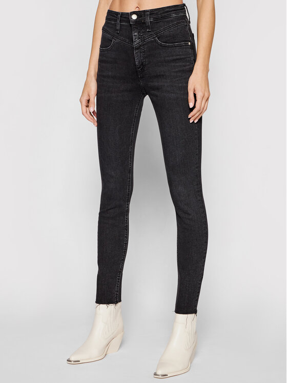 Calvin Klein Jeans Farmer High Rise J20J216498 Fekete Super Skinny Fit •  Modivo.hu