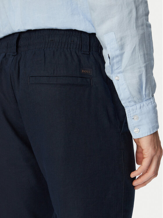 BOSS BOSS Pantaloni chino Sanderson-L-3 50559595 Bleumarin Regular Fit