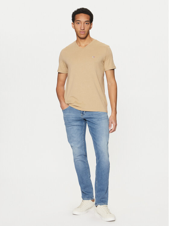 Tommy Jeans Tommy Jeans T-shirt Jaspe DM0DM20364 Beige Slim Fit