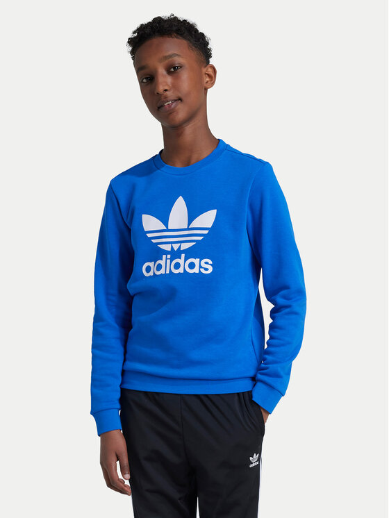 adidas adidas Majica dugih rukava Trefoil IY7438 Plava Regular Fit