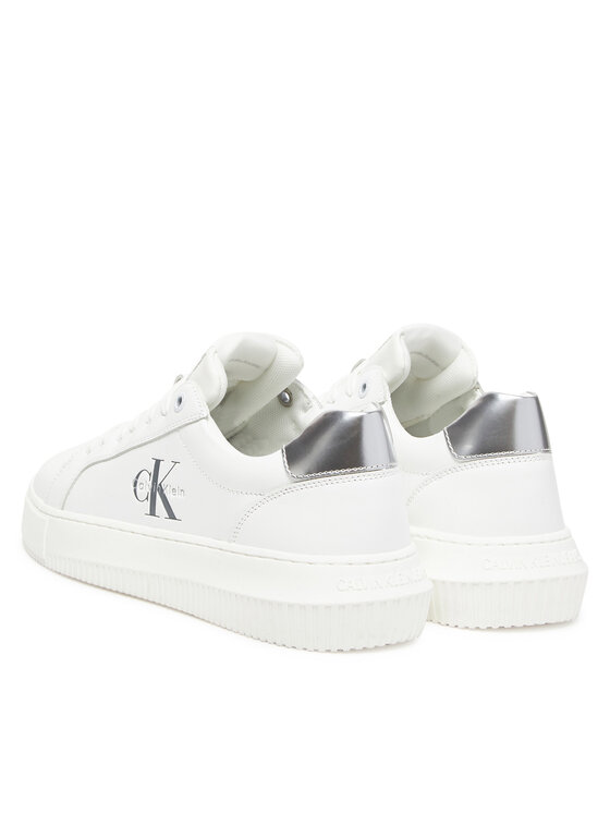 Calvin Klein Jeans Calvin Klein Jeans Sneakersy Chunky Cupsole Lth Silver YW0YW01876 Biela