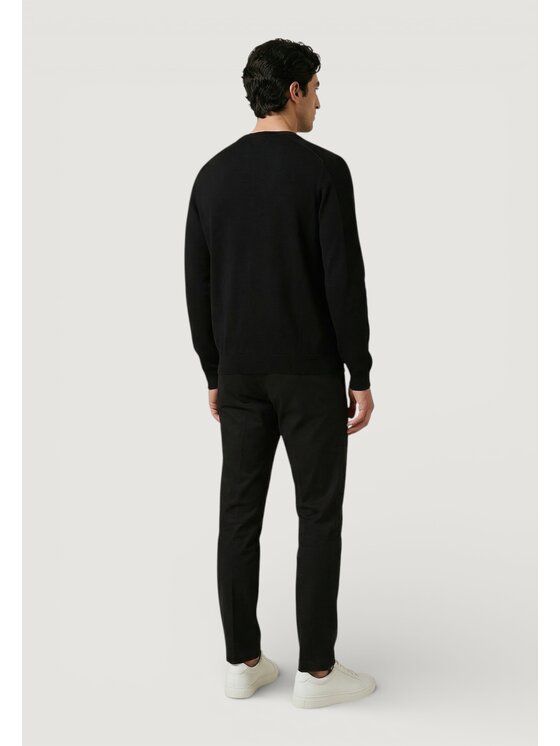 Antony Morato Antony Morato Pantaloni chino MARK SLIM FIT WITH LOGOED RUBBER FLAG Nero Slim Fit