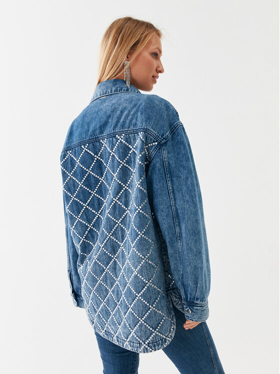 Liu Jo Liu Jo Jeansová bunda UF3087 D4804 Modrá Relaxed Fit