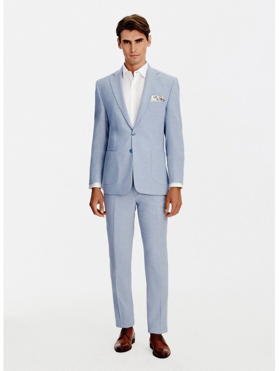 Pako Lorente Pako Lorente Spodnie garniturowe P26SF-6G-035 Niebieski Slim Fit
