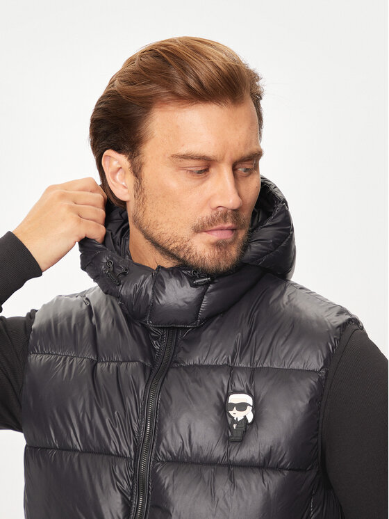 KARL LAGERFELD KARL LAGERFELD Mellény 505023 544590 Fekete Slim Fit