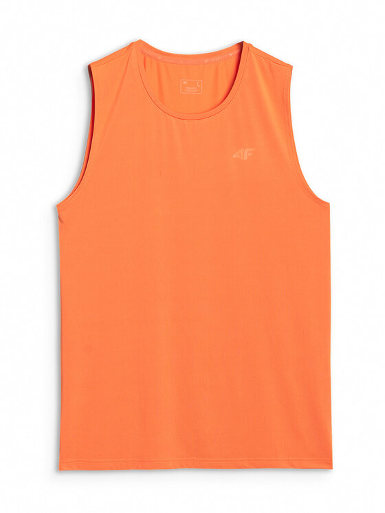 4F 4F Tank top BASIC+ Pomarańczowy Regular Fit