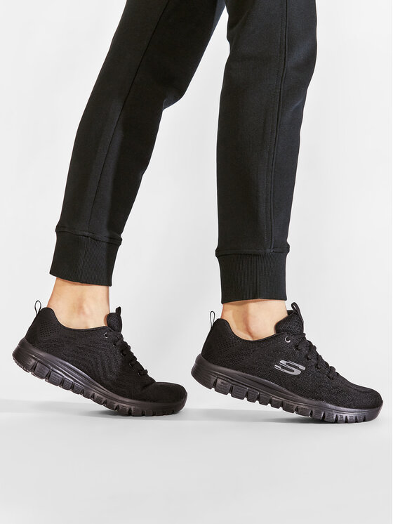 Skechers Sneakers Get Connected 12615/BBK Negru