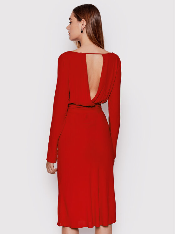 Patrizia Pepe Patrizia Pepe Коктейлна рокля 8A1022/A8I1-R754 Червен Slim Fit
