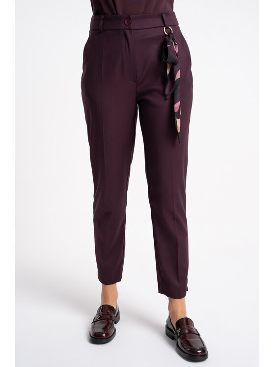 CLICK CLICK Παντελόνι υφασμάτινο 30-357 Μωβ Slim Fit