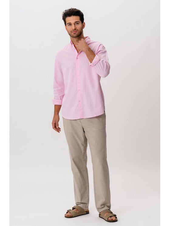 TeeShoppen TeeShoppen Koszula 'Basic Collection' Czerwony Regular Fit