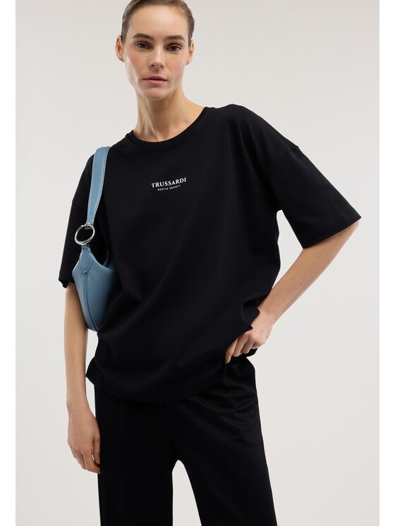 Trussardi Trussardi T-Shirt G0396000268N033 Czarny Regular Fit