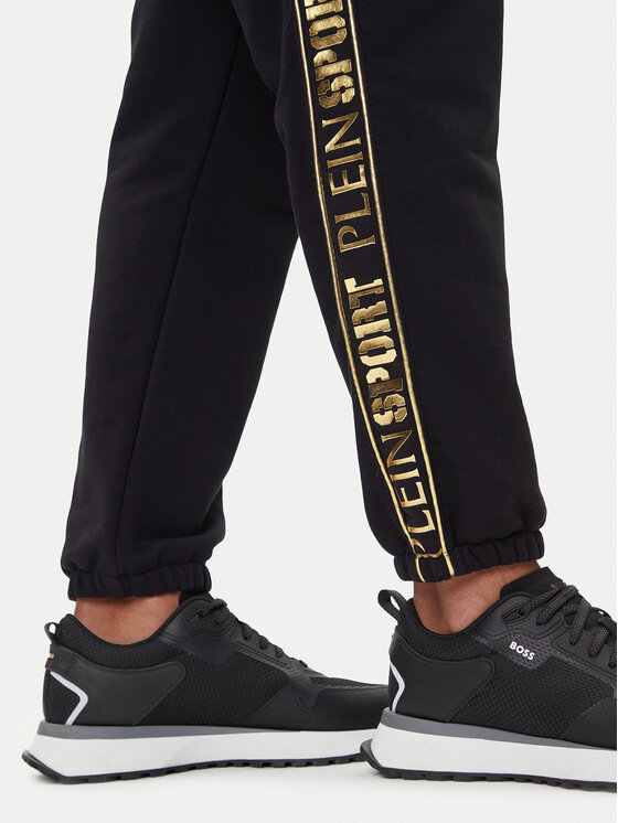 Plein Sport Plein Sport Jogginghose PAEC MJT2602 STE003N Schwarz Regular Fit