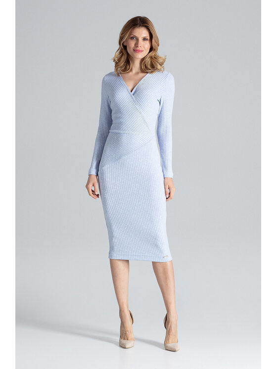 FIGL FIGL Šaty M637 Modrá Slim Fit