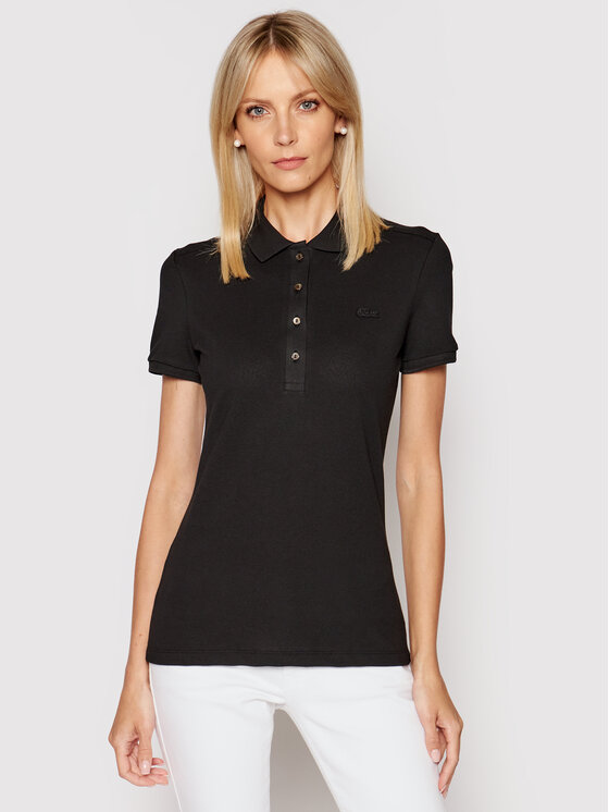 Lacoste Polokošeľa PF5462 Čierna Slim Fit