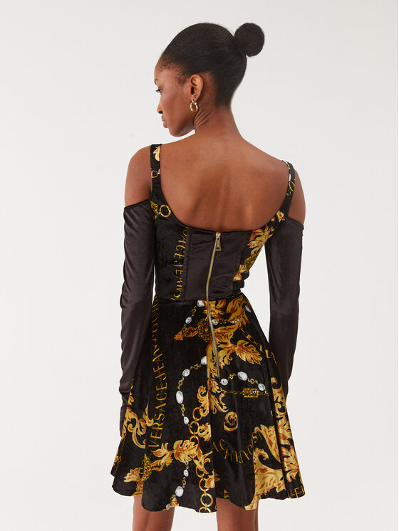 Versace Jeans Couture Versace Jeans Couture Коктейлна рокля 75HAO914 Черен Regular Fit