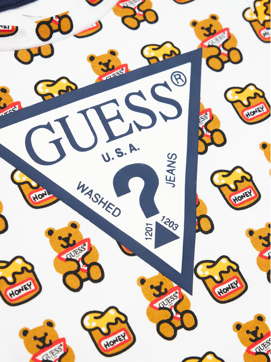 Guess Guess T-Shirt H1YT00 K6YW1 Biały Regular Fit