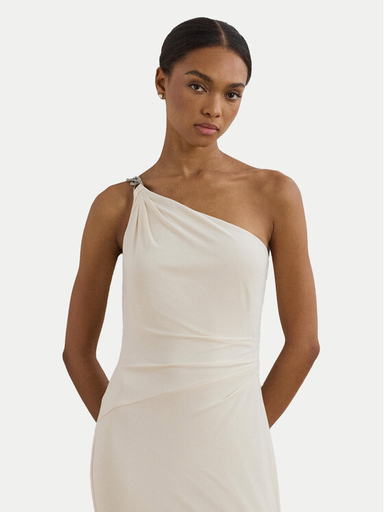 LAUREN RALPH LAUREN LAUREN RALPH LAUREN Abendkleid 2,53751E+11 Creme Slim Fit