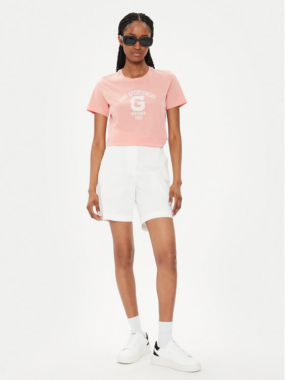 Gant Gant T-shirt Logo 4200849 Koraljna Regular Fit