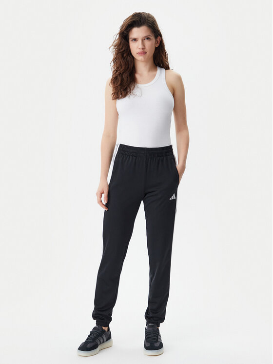 adidas adidas Спортивні штани Tricot 3-Stripes JF3383 Чорний Regular Fit