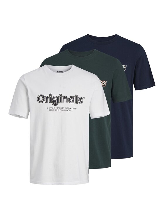 Set 3 tricouri Jack&Jones Bărbați, Mărimea: M, Colorat, 12254138