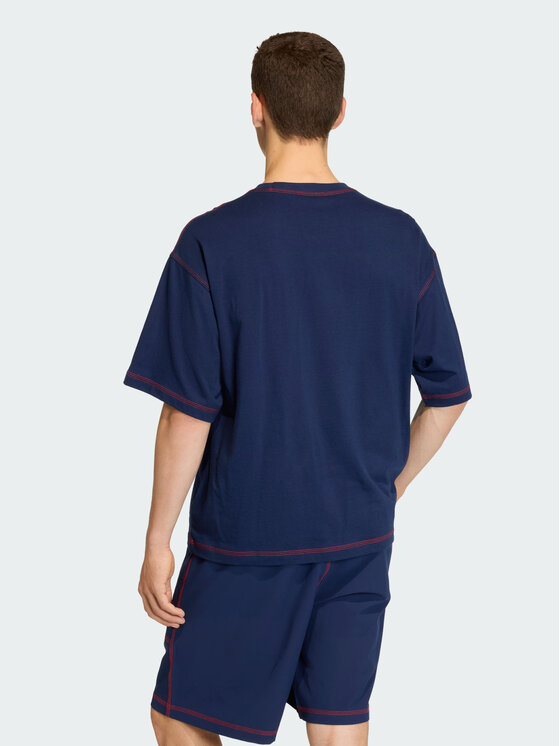 adidas adidas T-Shirt Trefoil Essentials Tee Błękitny Oversize