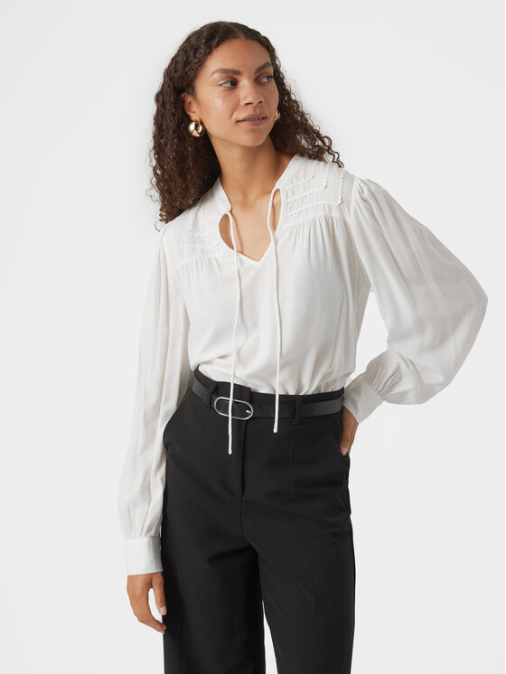 Vero Moda Vero Moda Μπλουζάκι Bumpy 10300602 Λευκό Regular Fit