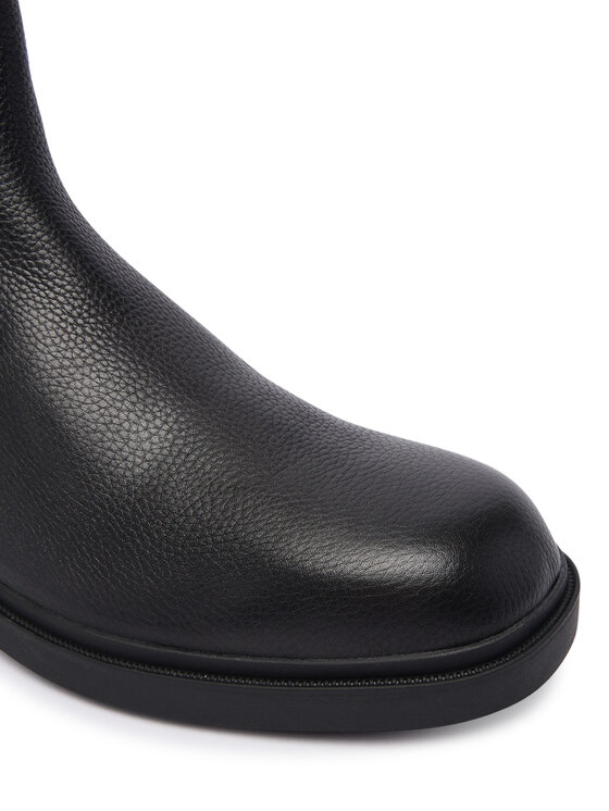 Calvin Klein Calvin Klein Kotníková obuv s elastickým prvkem Dress Lug Chelsea Boot Lth YM0YM01389 Černá