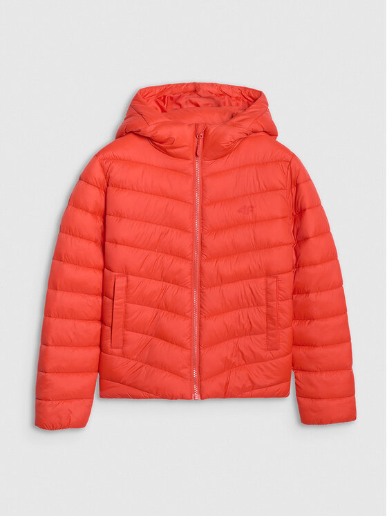 4F 4F Kurtka puchowa OUTERWEAR Czerwony Regular Fit