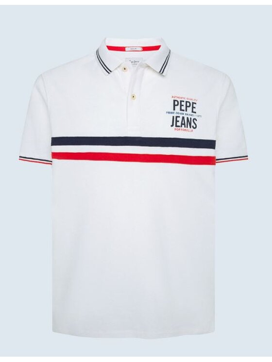 Pepe Jeans Pepe Jeans Polokošile PM541663 Bílá Regular Fit