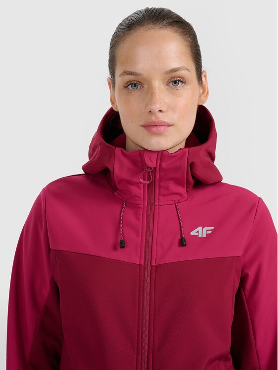 4F 4F Giacca softshell 4FRAW25TSOFF505-60S Rosso Regular Fit