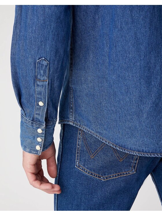 Wrangler Wrangler Camicia 27MW Blu Regular Fit