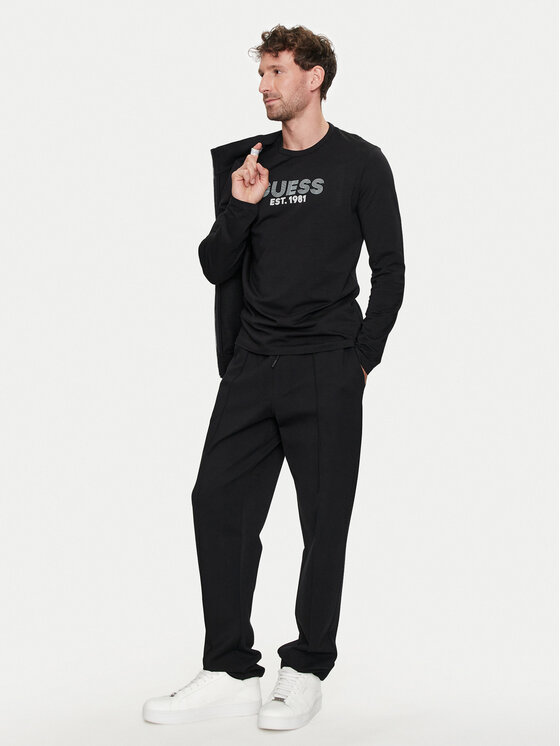 Guess Guess Longsleeve M4YI33 J1314 Czarny Slim Fit